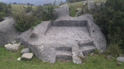 Unmarked wak'a near the Moon Temple 